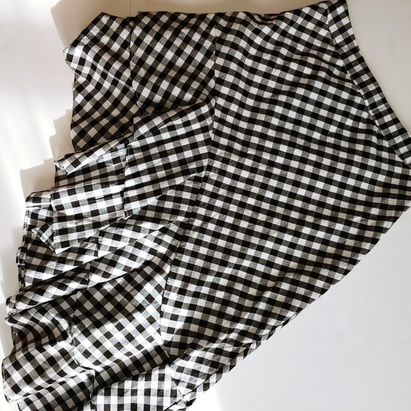A New Day Gingham Check High Low Skirt 4 - Picture 2 of 6